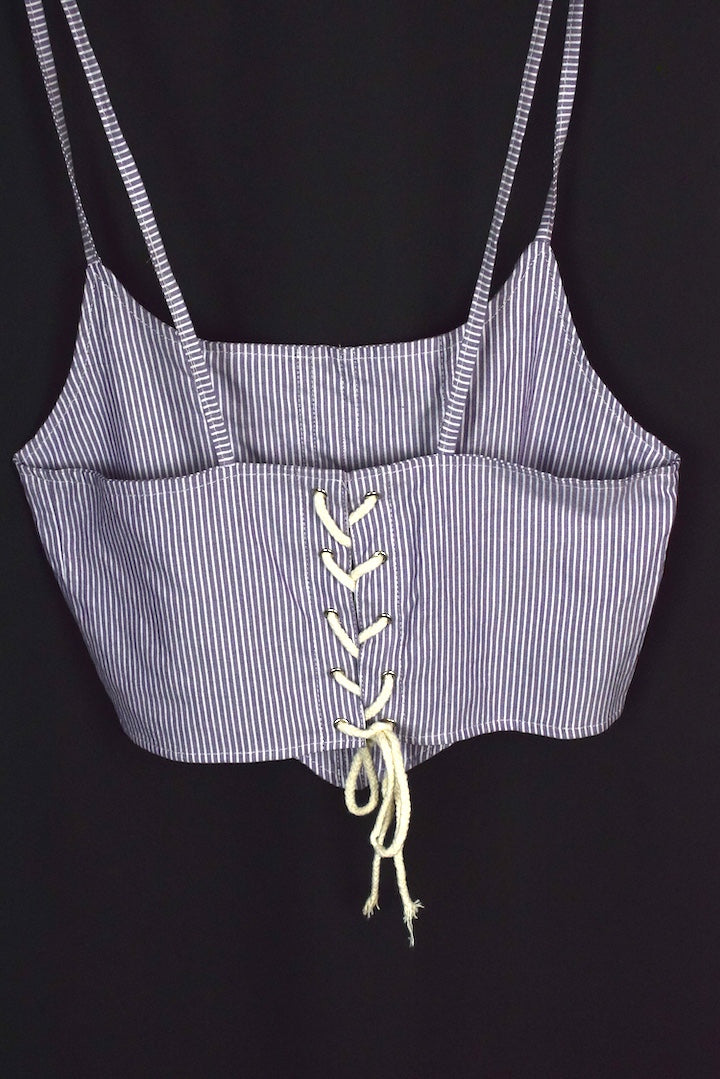 Reworked Ralph Lauren Brand Corset Style Top