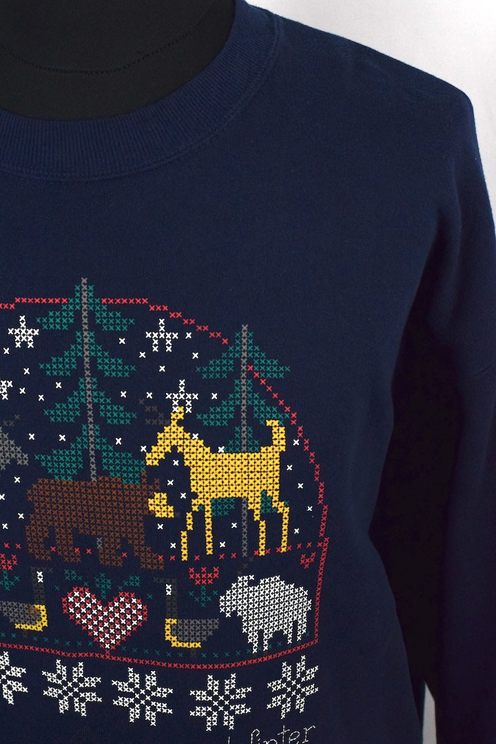 80s/90s Winter Animal Sweatshirt