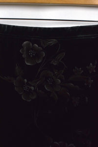 Velvet Floral Print Skirt