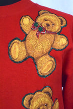 Load image into Gallery viewer, 80s/90s Christmas Teddy Bear Sweatshirt
