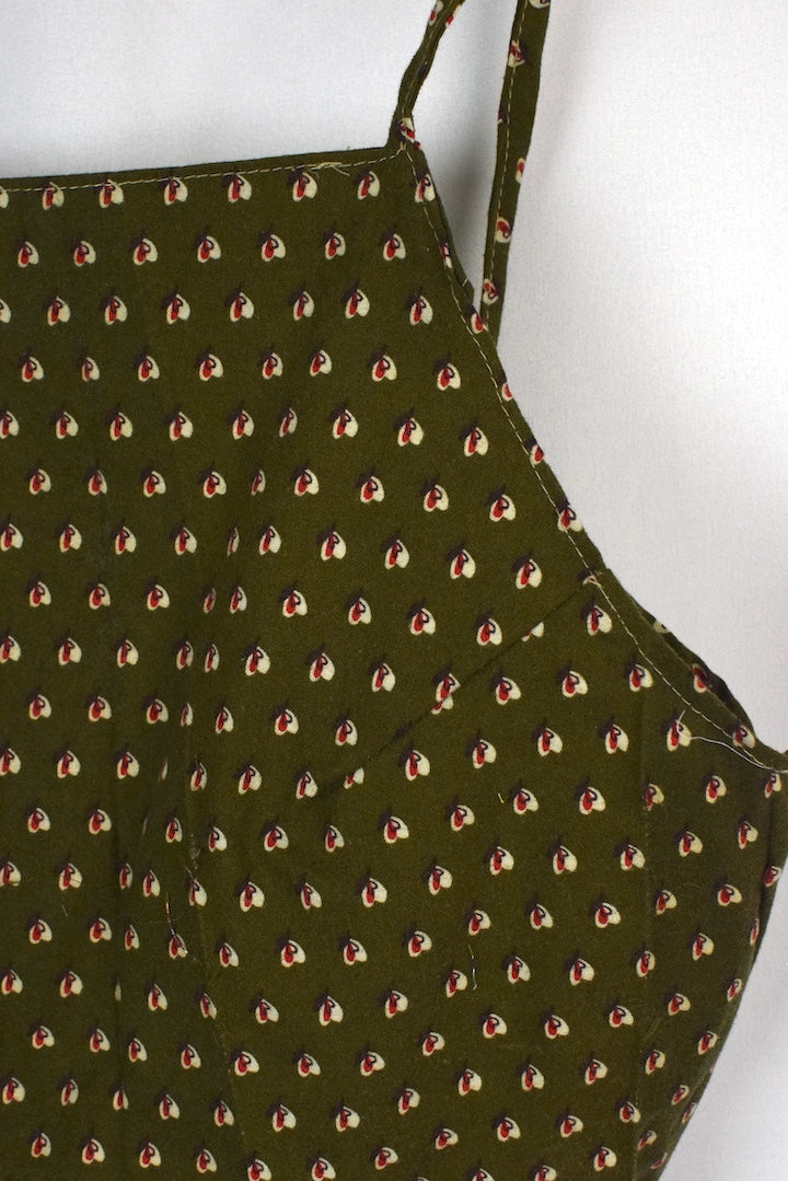 Reworked Heart Print Tie Up Top