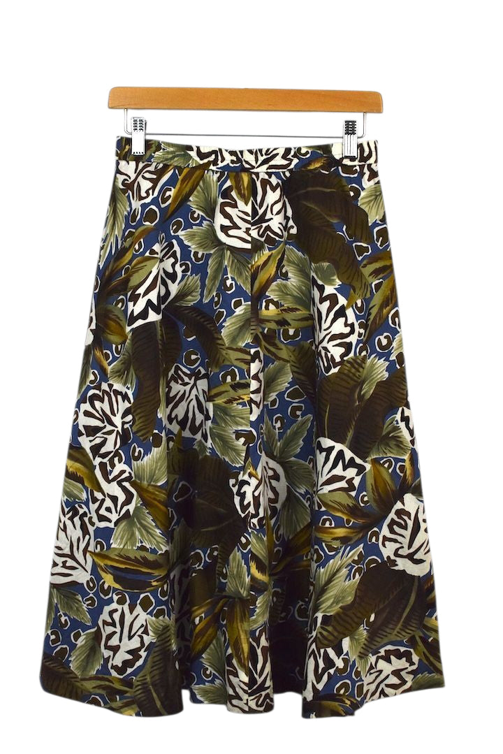 Reworked Abstract Print Skirt