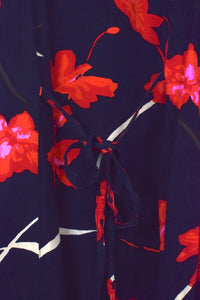 Abstract Floral Print Dress
