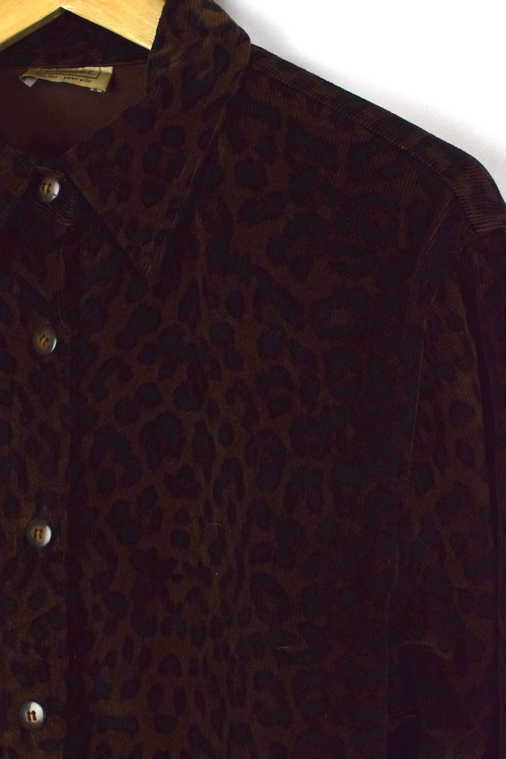 Leopard Print Corduroy Top