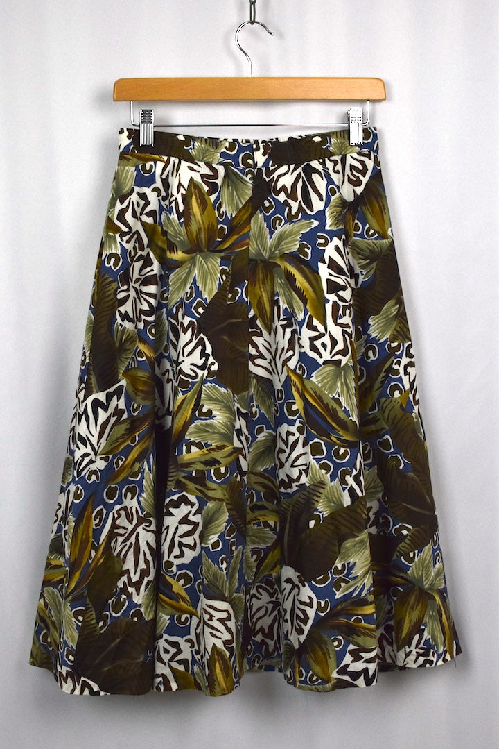 Reworked Abstract Print Skirt