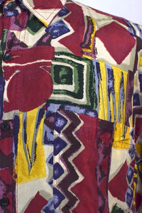 Silk Abstract Print Shirt