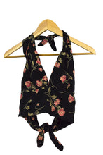 Load image into Gallery viewer, Reworked Floral Print Tie Up Top
