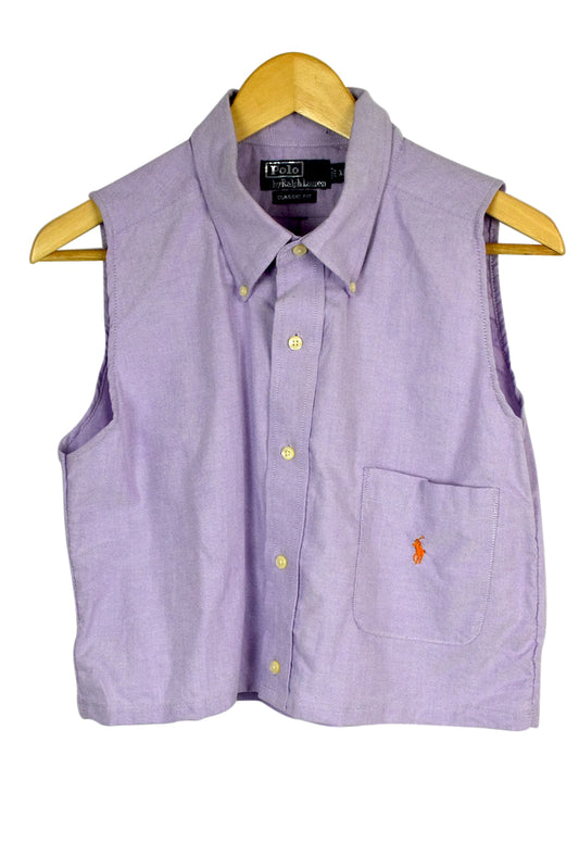 Reworked Cropped Ralph Lauren Brand Top