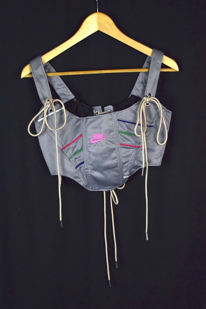 Reworked Nike Brand Corset Top