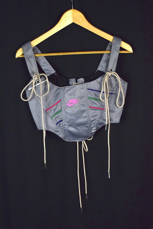 Reworked Nike Brand Corset Top
