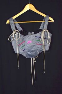 Reworked Nike Brand Corset Top