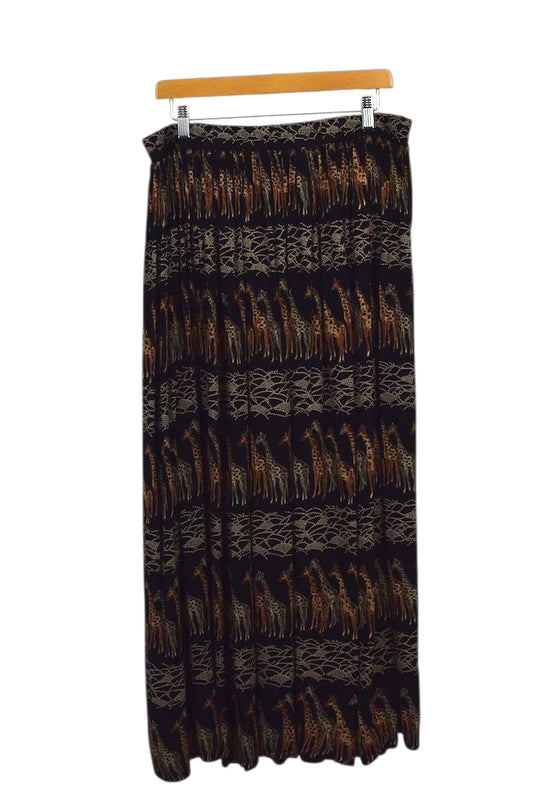 Giraffe Print Maxi Skirt