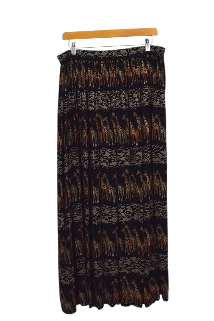 Giraffe Print Maxi Skirt