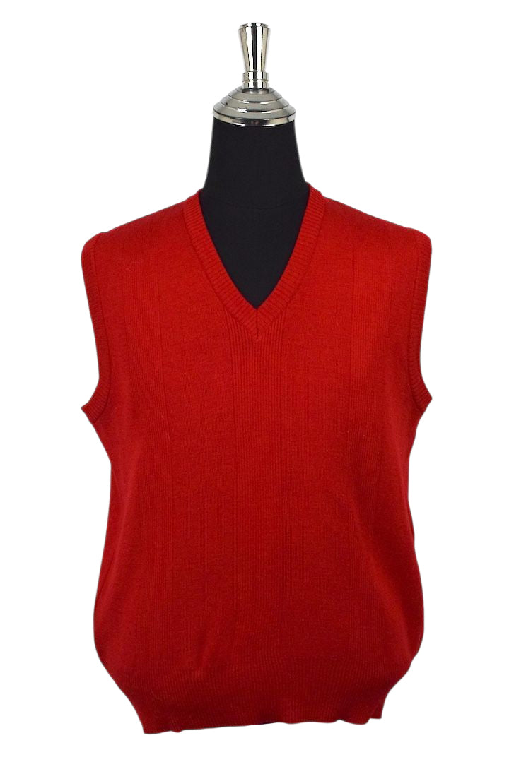 Red Striped Knitted Vest