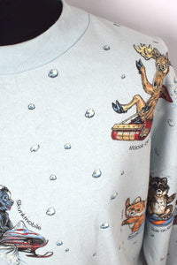 80s/90s Winter Adventure Animals Sweatshirt