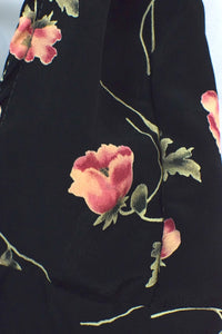 Reworked Floral Print Tie Up Top