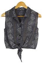 Load image into Gallery viewer, Reworked Floral Print Tie Up Top
