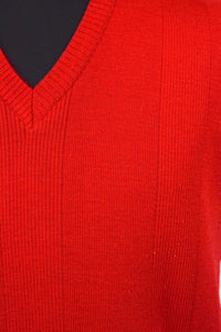 Red Striped Knitted Vest
