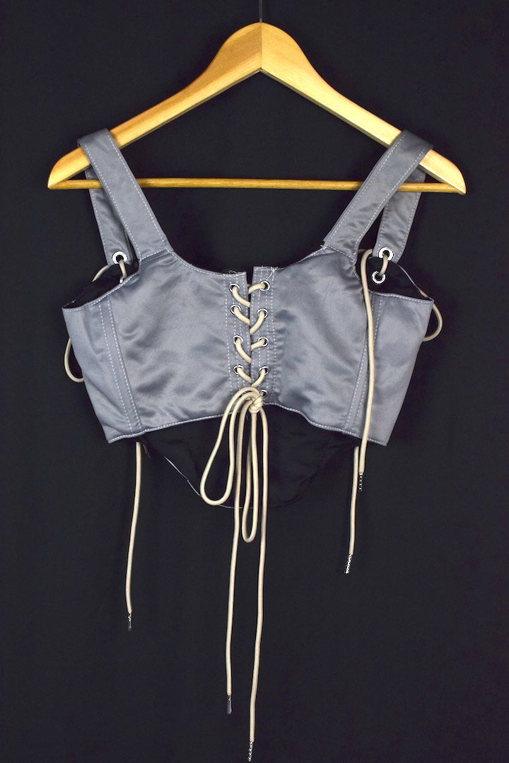 Reworked Nike Brand Corset Top