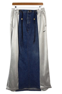 Reworked Nike Brand Denim Track-Skirt