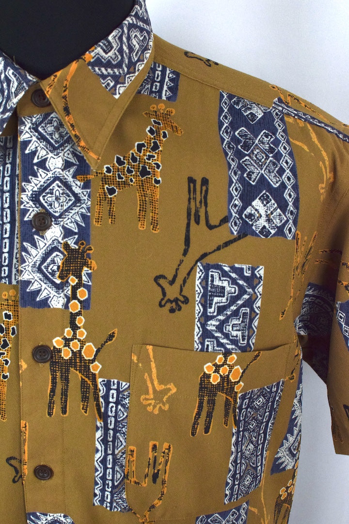 Abstract Giraffe Print Shirt