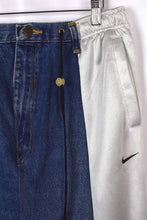 Load image into Gallery viewer, Reworked Nike Brand Denim Track-Skirt
