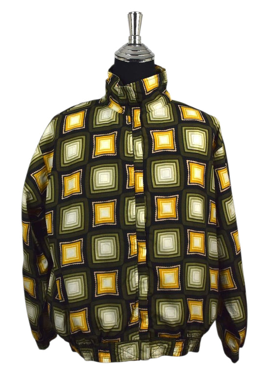 Square Print Spray Jacket