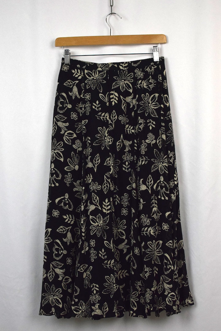 Abstract Print Skirt