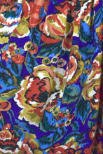 Load image into Gallery viewer, 90s Blue Floral Print Skirt
