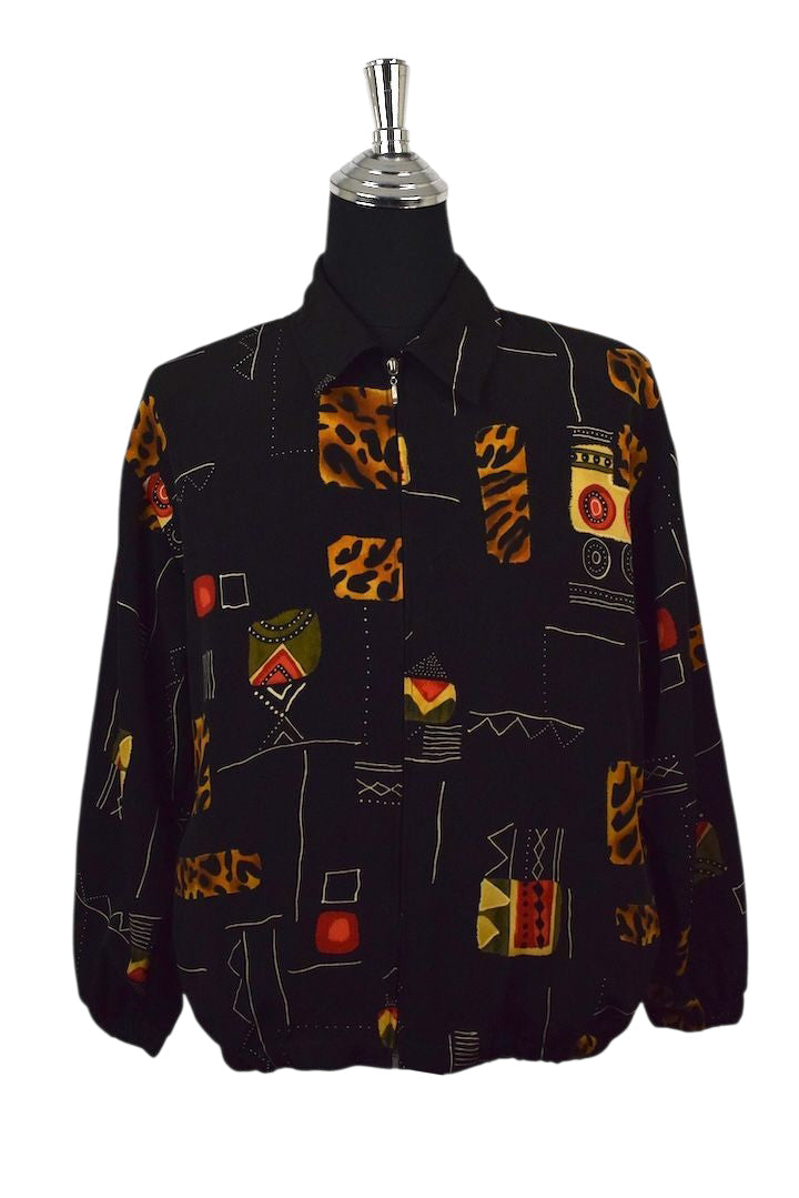 Abstract Print Spray Jacket