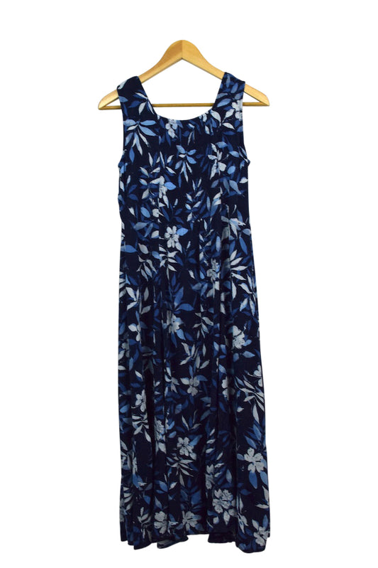 Blue Floral Print Dress