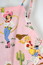 Load image into Gallery viewer, Reworked Cowgirl Print Tie-Up Top
