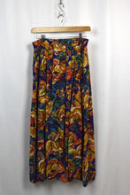 Load image into Gallery viewer, 90s Blue Floral Print Skirt
