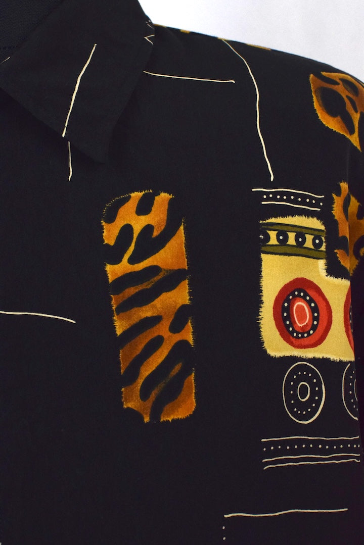 Abstract Print Spray Jacket