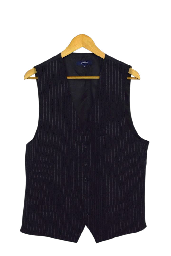 Navy Striped Waistcoat