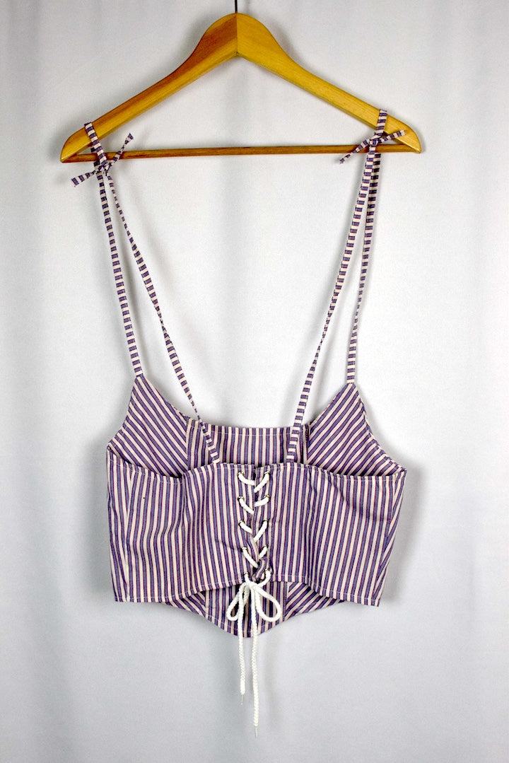 Reworked Tommy Hilfiger Brand Corset Style Top