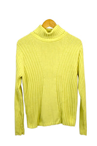 Yellow Knitted Turtleneck Jumper