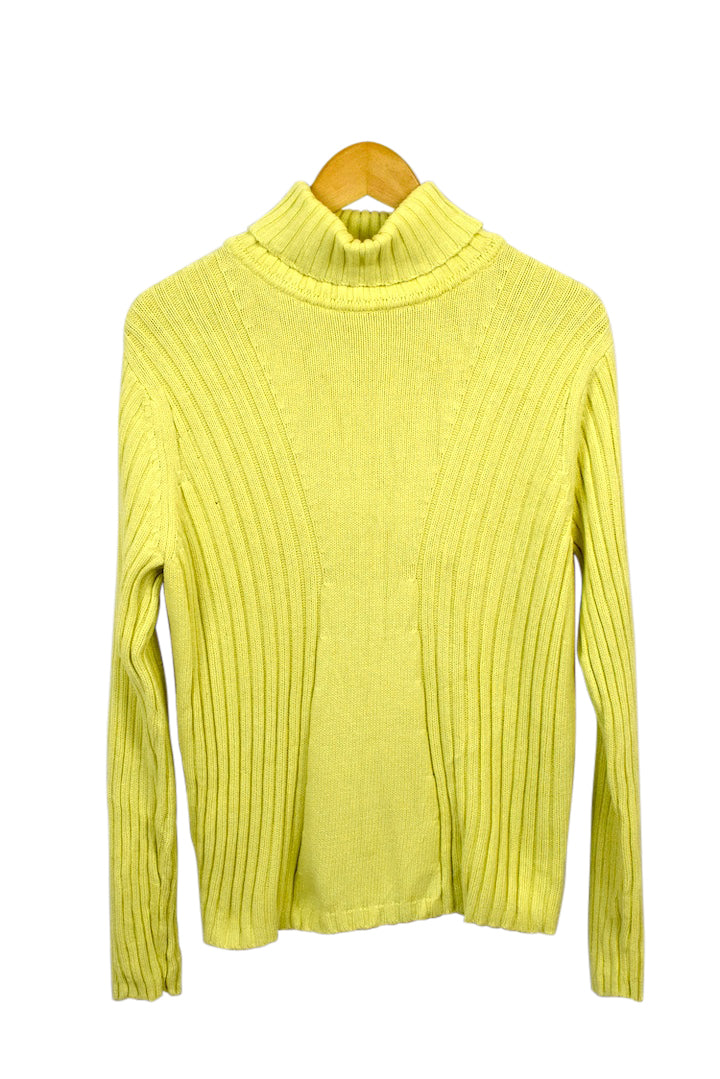 Yellow Knitted Turtleneck Jumper