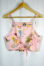Load image into Gallery viewer, Reworked Cowgirl Print Tie-Up Top

