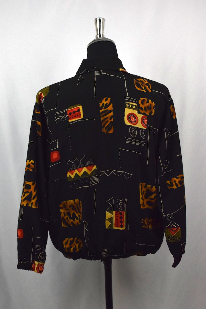 Abstract Print Spray Jacket
