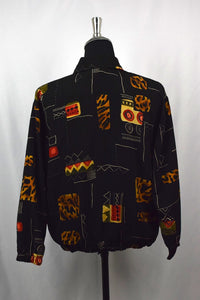 Abstract Print Spray Jacket