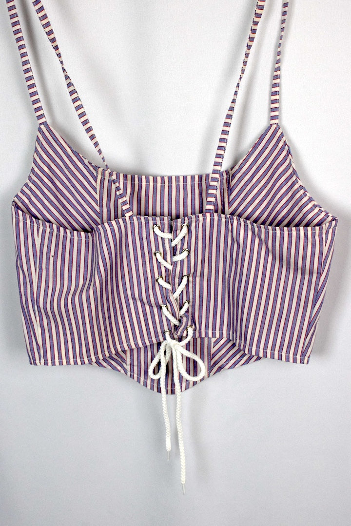 Reworked Tommy Hilfiger Brand Corset Style Top