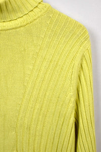Yellow Knitted Turtleneck Jumper