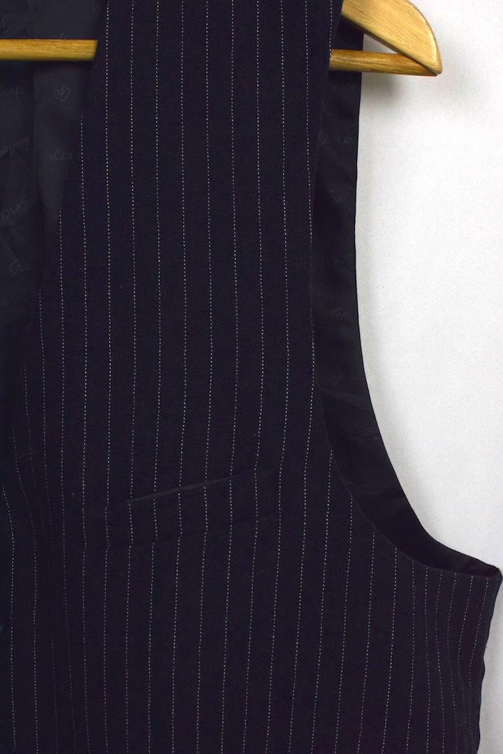 Navy Striped Waistcoat
