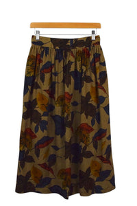 Leaf Print Skirt