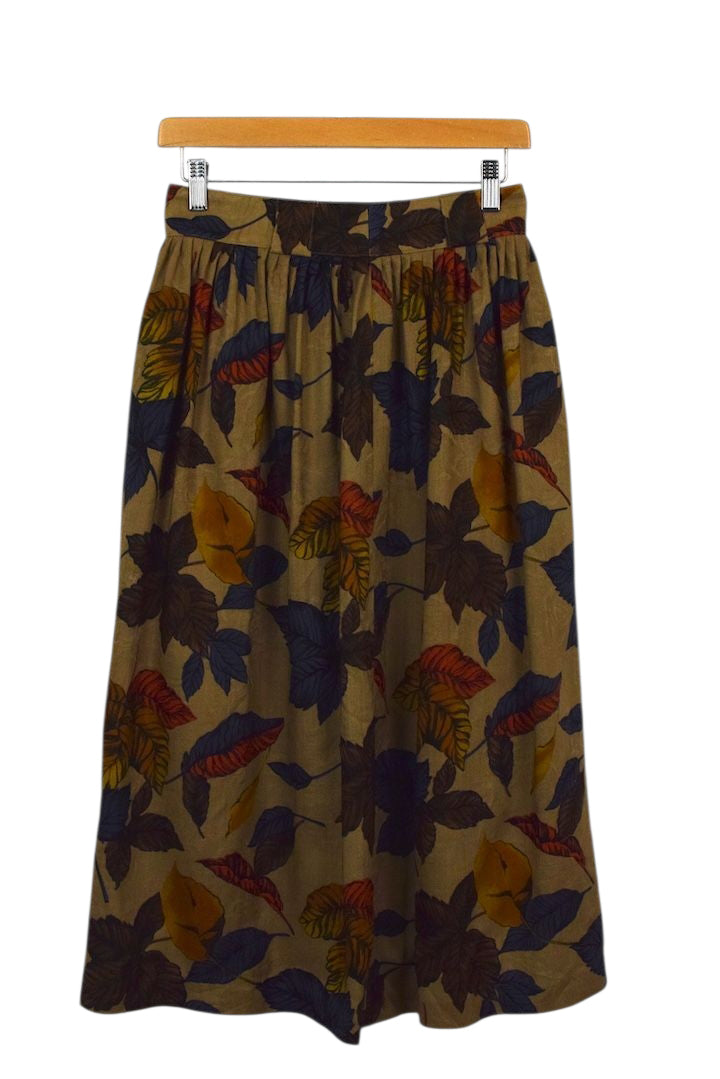 Leaf Print Skirt