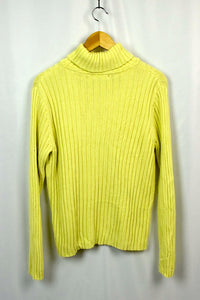 Yellow Knitted Turtleneck Jumper