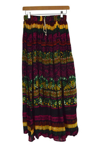 Multicoloured Abstract Print Skirt