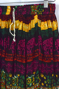 Multicoloured Abstract Print Skirt