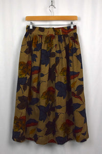 Leaf Print Skirt